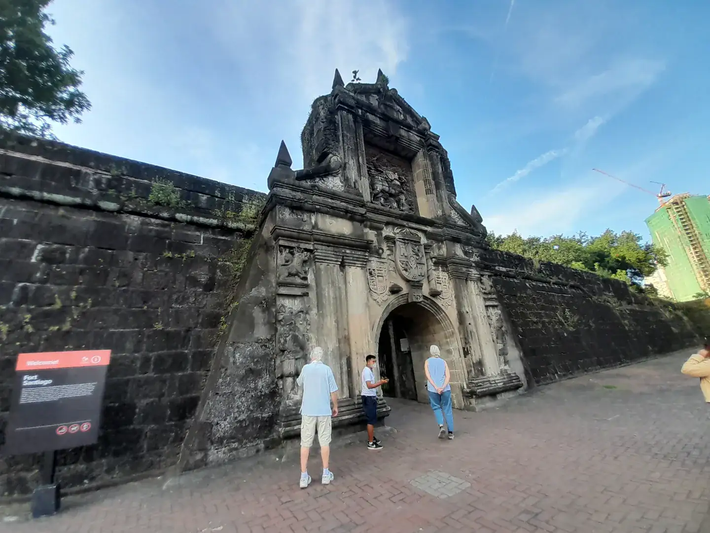Stone gateway at Fort Santiago in Intramuros, Manila